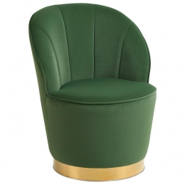 Beliani-ALBY-Fauteuil-Donkergroen-Fluweel