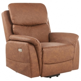 Beliani-GLORIE-Massagestoel-Bruin-Kunstleer