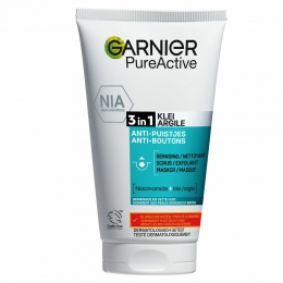2xGarnierPureActive3-in-1GezichtsreinigingmetKlei150ml