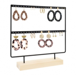 LYVIONOorbellenrekje-Groot-houtenmetaal-Bruinenzwart