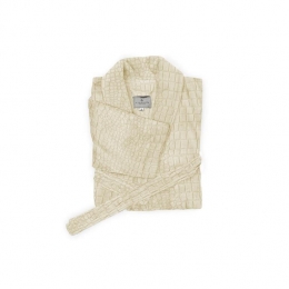 LINNICKFlanelFleeceBadjasCroco-ivoor