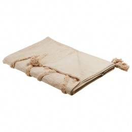 Beliani-MORBI-Plaid-Beige-130x180cm-Katoen