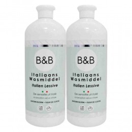 2xBBItaliaanseWasparfumWasmiddelKatoenBloem1000ml
