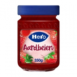 3xHeroFruitspreadAardbeien350gr