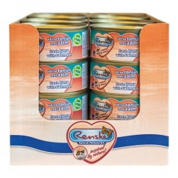 24xRenskeVezelKattenvoerNatTonijn-Zalm70gr