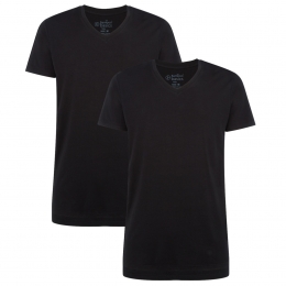 BambooBasicsV-halsT-shirtsVeloLongFit2PackBlackL