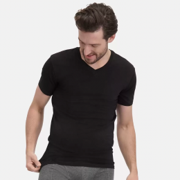BambooBasicsV-halsT-shirts2packBambooBlackM