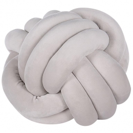 Beliani-MALNI-Sierkussen-Grijs-30x30cm-Fluweel