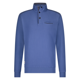 FellowsUnitedPulloverHalfZipJacquardMidBlue4XL