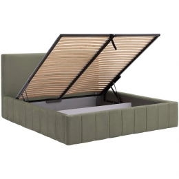 GoossensBedframeCarte-160x200-Veloursgroen11-Fluweel