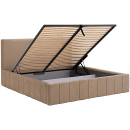 GoossensBedframeCarte-160x200-Velourslichtbruinbeige6-