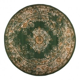 Interieur05RondVintageVloerkleedKeshanGroen-160x160cm