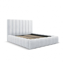 MiloCasaBedframeGinametOpbergruimte-160x200cm-Geweven-Lichtgrijs