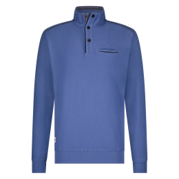 FellowsUnitedPulloverHalfZipJacquardMidBlue3XL