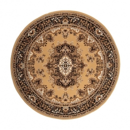 Interieur05VintageVloerkleedBruinRond-Perzisch-Retro-Nain