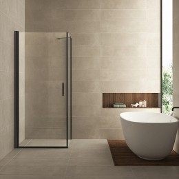 DouchecabineWiesbadenUniKlapdeurVierkant90x90x200cm8mmNANOcoatingMatZwart