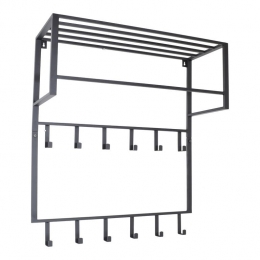 LOFT42KapstokBoris-Zwart-Metaal-12haken-90x80x30