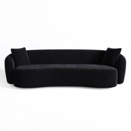 3-zitsbankinzachtaanvoelendegewevenstofzwart210cm