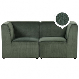 Beliani-LEMVIG-Tweezitsbank-Donkergroen-Corduroy