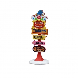 KerstdorpminiatuurCarnivalWelcomeSign5x10x16cm-Lemax