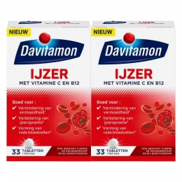 GratisVerzending2xDavitamonIJzerMetVitamineB1233tabletten