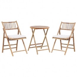 Beliani-SAVELLETRI-Bistrosetvoor2-Lichtehoutkleur-Bamboehout