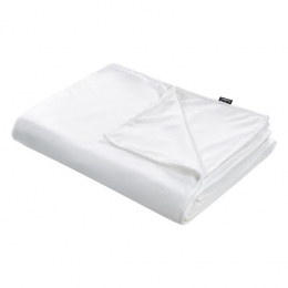 Beliani-RHEA-Verzwaringsdekenhoes-Wit-100x150cm-Polyester