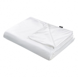 Beliani-RHEA-Verzwaringsdekenhoes-Wit-120x180cm-Polyester