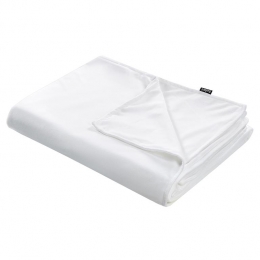 Beliani-RHEA-Verzwaringsdekenhoes-Wit-135x200cm-Polyester