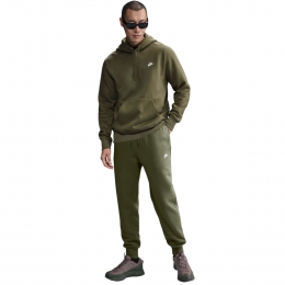NikeSportswearClubFleeceJoggingpakHoodedOlijfgroenWit