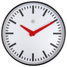 NeXtime-Stationsklok-25cm-Stillewandklok-Wit-nXtbyNeXtime