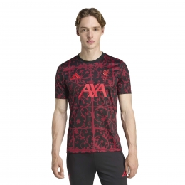 adidasLiverpoolPre-MatchTrainingsshirt2025-2026ZwartRood
