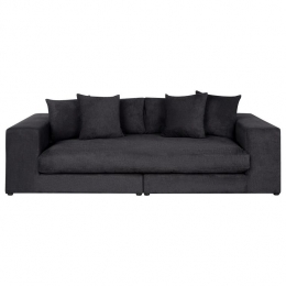 Beliani-GLORVIKA-Driezitsbank-Zwart-Polyester