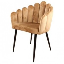 DS4UFlowereetkamerstoelvelvetgoud