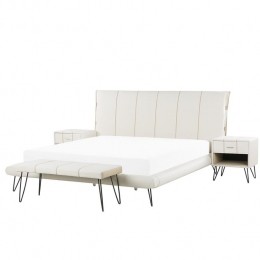 Beliani-BETIN-Slaapkamerset-Crme-180x200cm-Kunstleer
