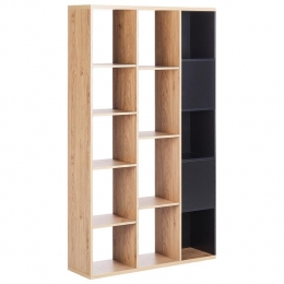 Beliani-BANGOR-Boekenkast-LichthoutZwart-MDF