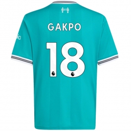 adidasLiverpoolGakpo18DerdeShirt2025-2026Kids