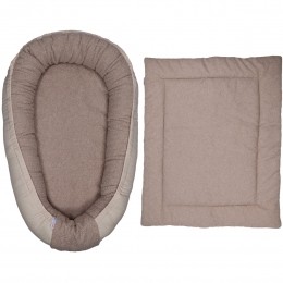 MamaLoesTeddyBoucleNougatOmkeerbaarBabynestOmkeerbaarBoxkleed