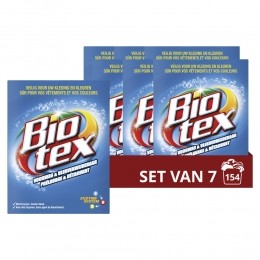 7xBiotexWaspoederVoorwasVlekverwijderaarBleu720gr