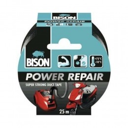 BisonTapePowerRepairZwart25meter