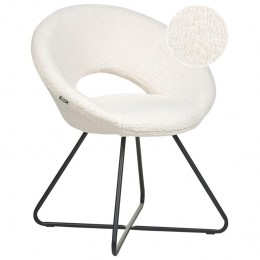 Beliani-RACHEL-Fauteuil-Gebrokenwit-Boucl