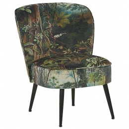 Beliani-VOSS-Fauteuil-Donkergroen-Polyester