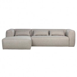 WOOODBeanHoekbankmetChaiseLongueLinks-Melange-LightGrey