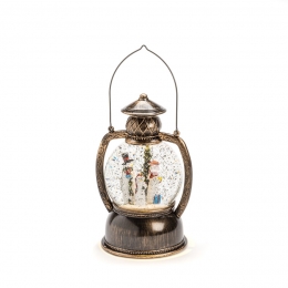 SneeuwlantaarnLEDrondklassiekmetsneeuwpoppenKonstsmide-Konstsmide