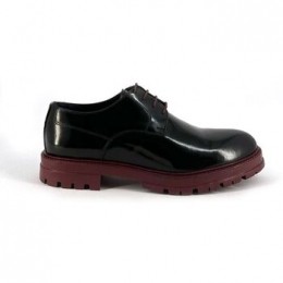 NetteSchoenenDucaDiMorroneItalo-LeatherBlackBurgundy