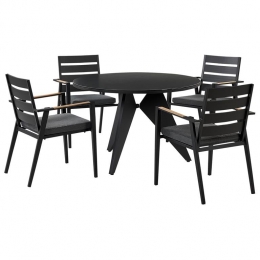 Beliani-OLMETTOTAVIANO-Tuinsetvoor4-Zwart-Aluminium