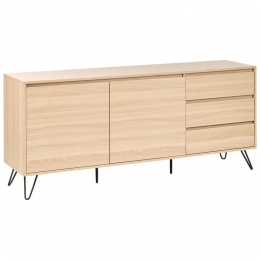 Beliani-CARDIGAN-Dressoir-Lichtbruin-Vezelplaat
