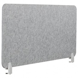 Beliani-SPLIT-Bureauscherm-Lichtgrijs-50x130cm-Polyester