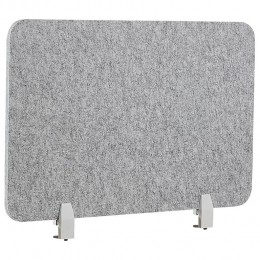 Beliani-SPLIT-Bureauscherm-Lichtgrijs-50x80cm-Polyester