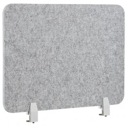 Beliani-SPLIT-Bureauscherm-Lichtgrijs-72x50cm-Polyester